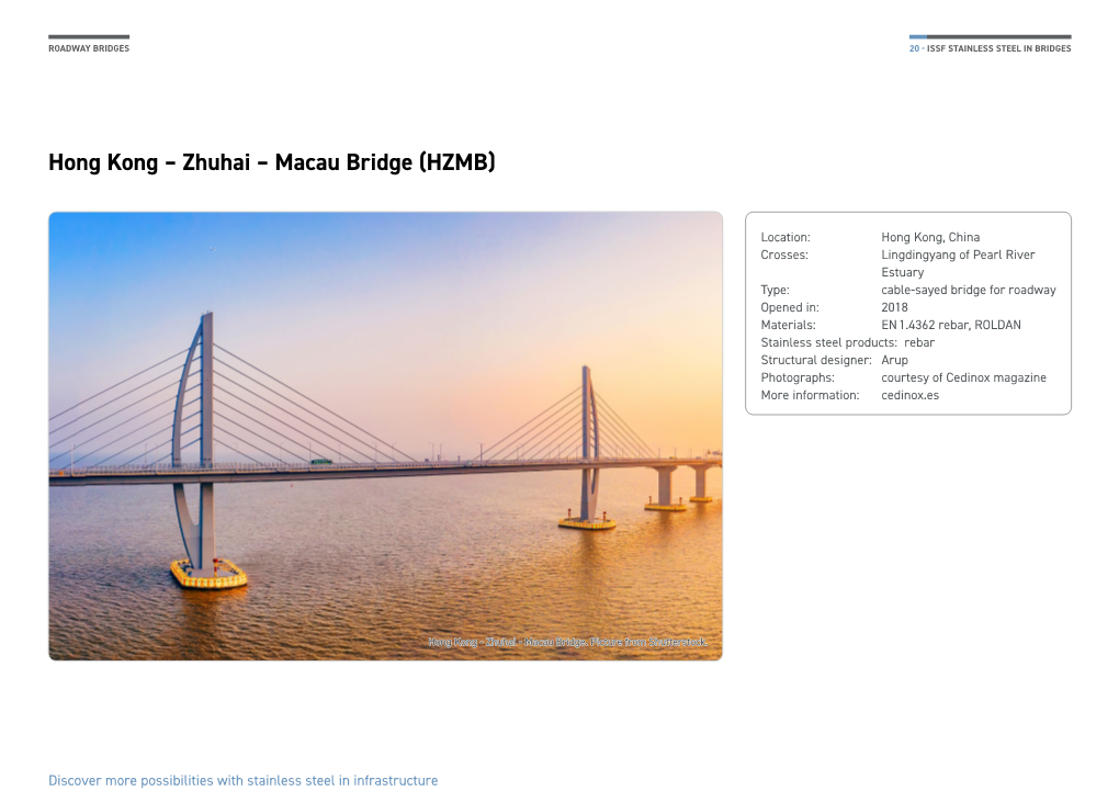 Hong Kong – Zhuhai – Macau Bridge (HZMB)