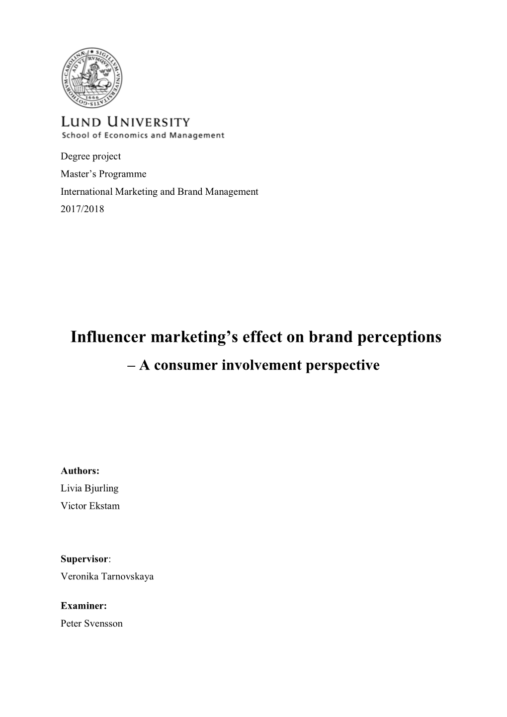 Influencer Marketing's Effect on Brand Perceptions