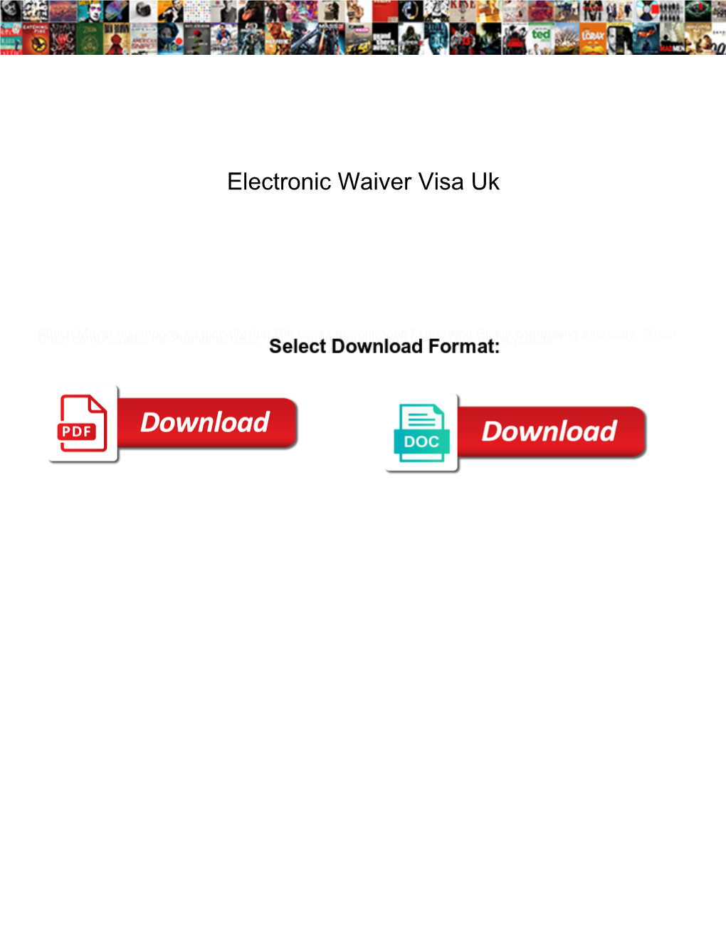 Electronic Waiver Visa Uk