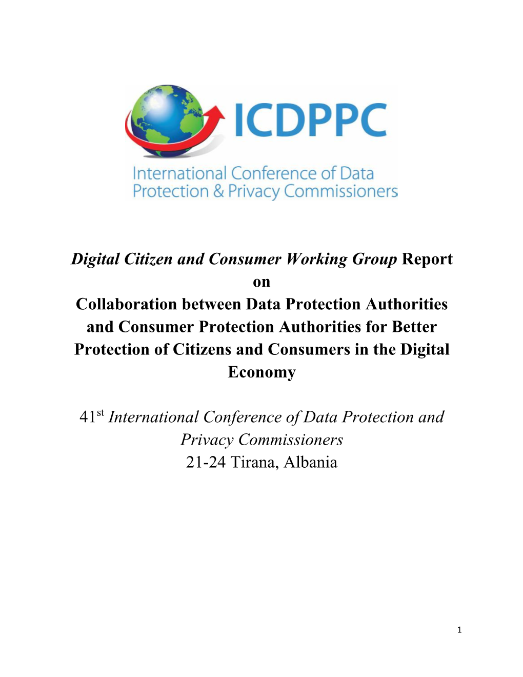 Digital Citizen and Consumer Working Group Report