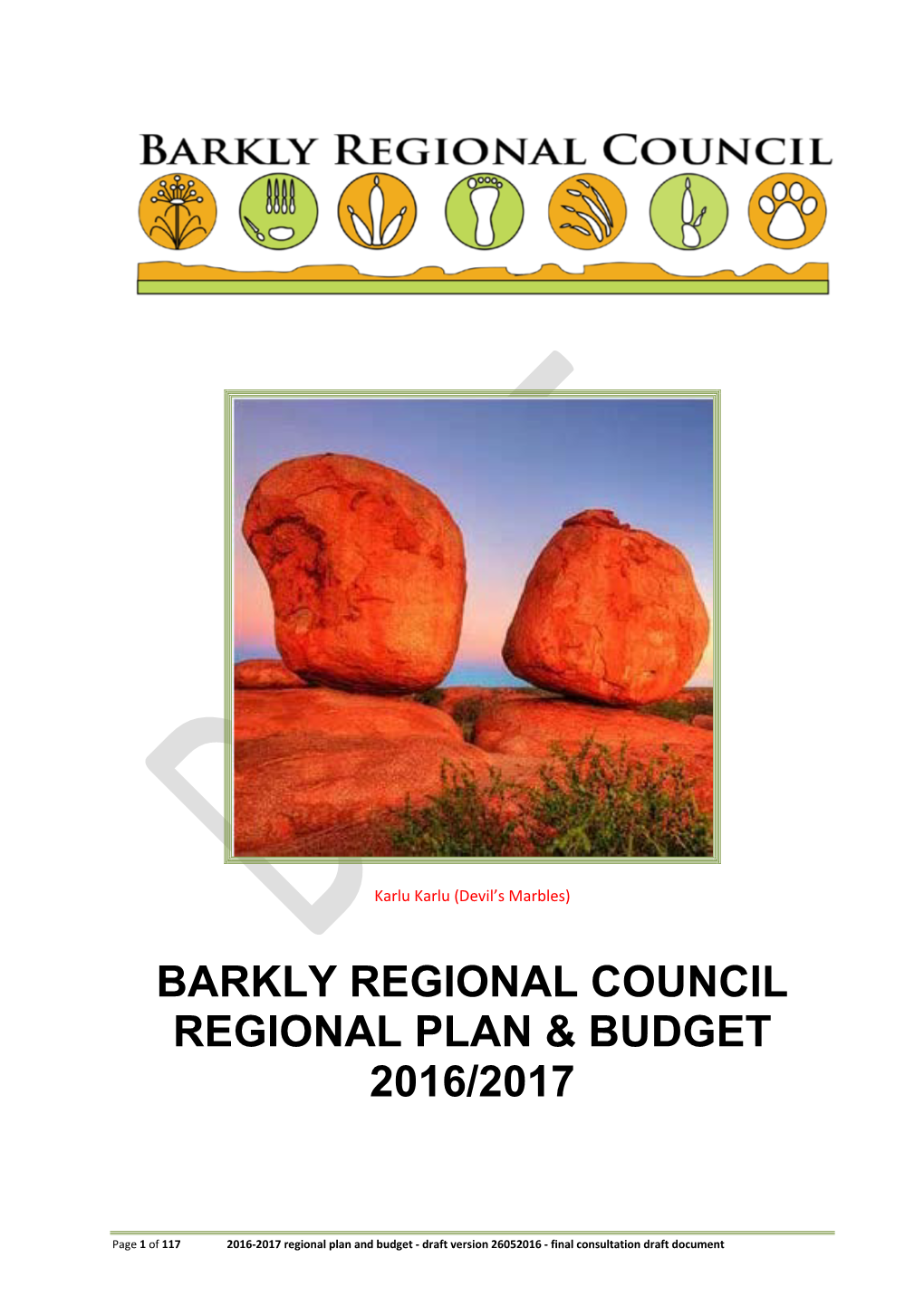 Barkly Regional Council Regional Plan & Budget 2016