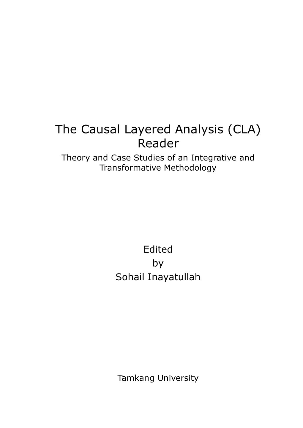 Inayatullah Causal Layered Analysis