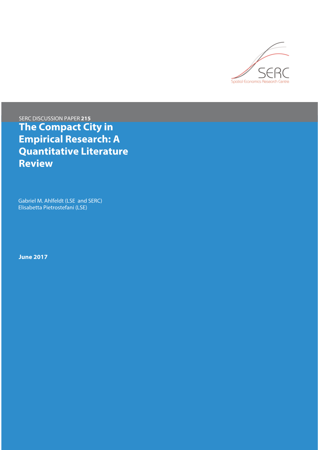 The Compact City in Empirical Research: a Quantitative Literature Review