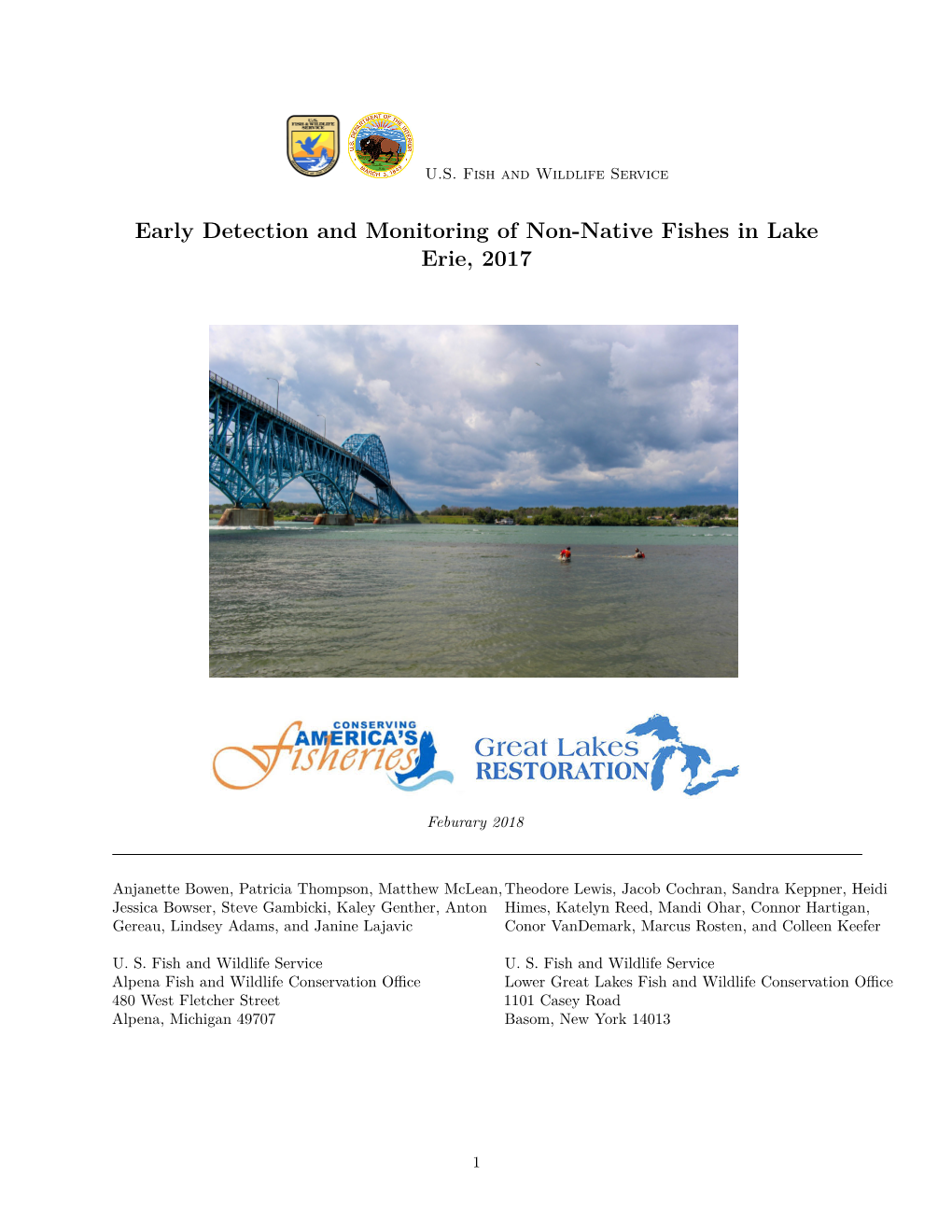 Early Detection and Monitoring of Non-Native Fishes in Lake Erie, 2017