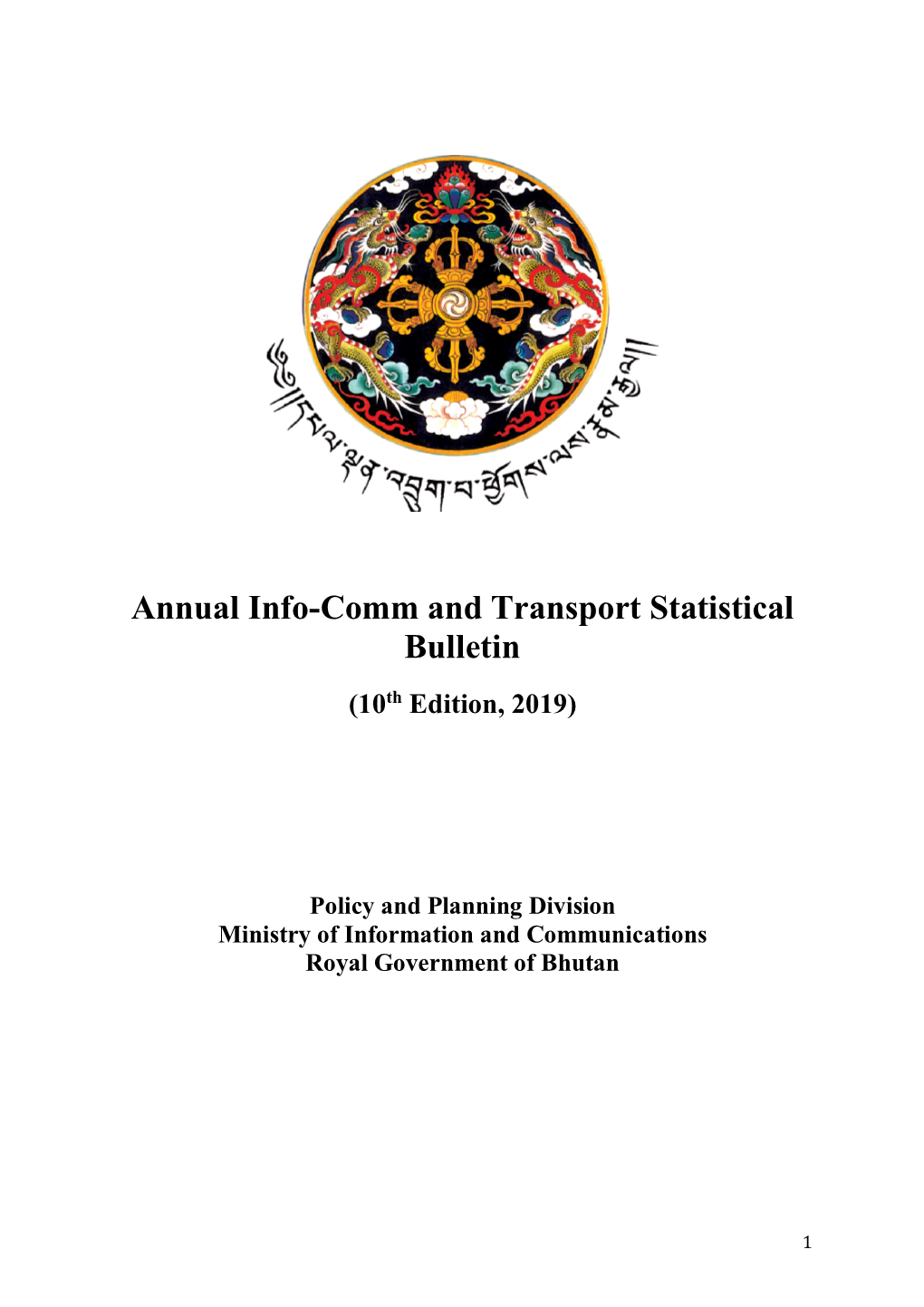 Annual Info-Comm & Transport Statistical Bulletin 2019