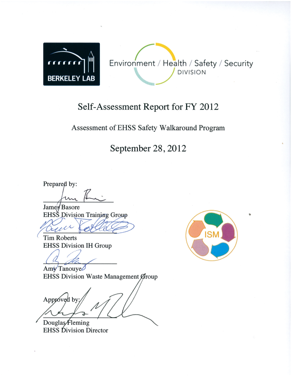 EHSS Fy12selfassessment Wa