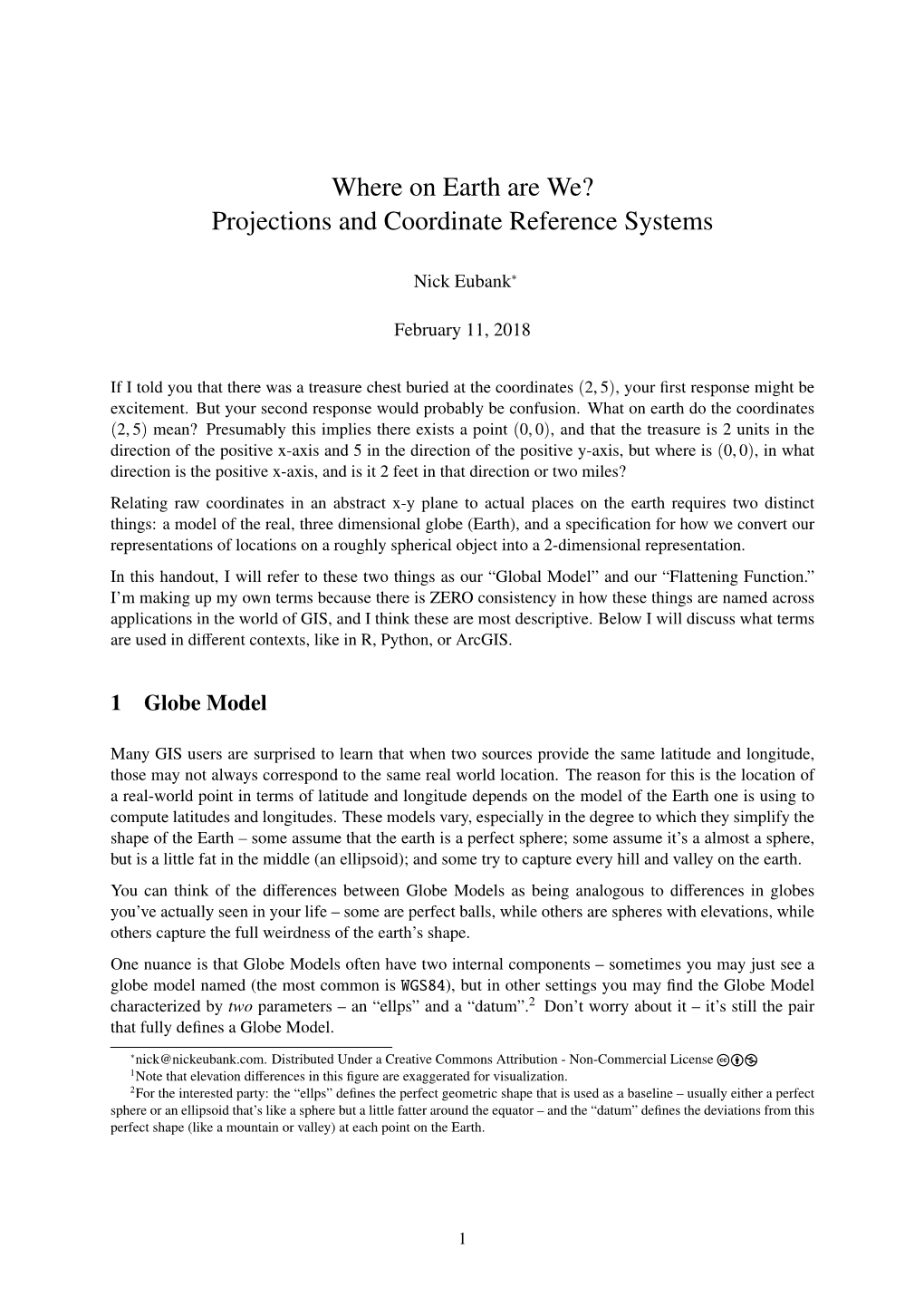 Projections and Coordinate Reference Systems
