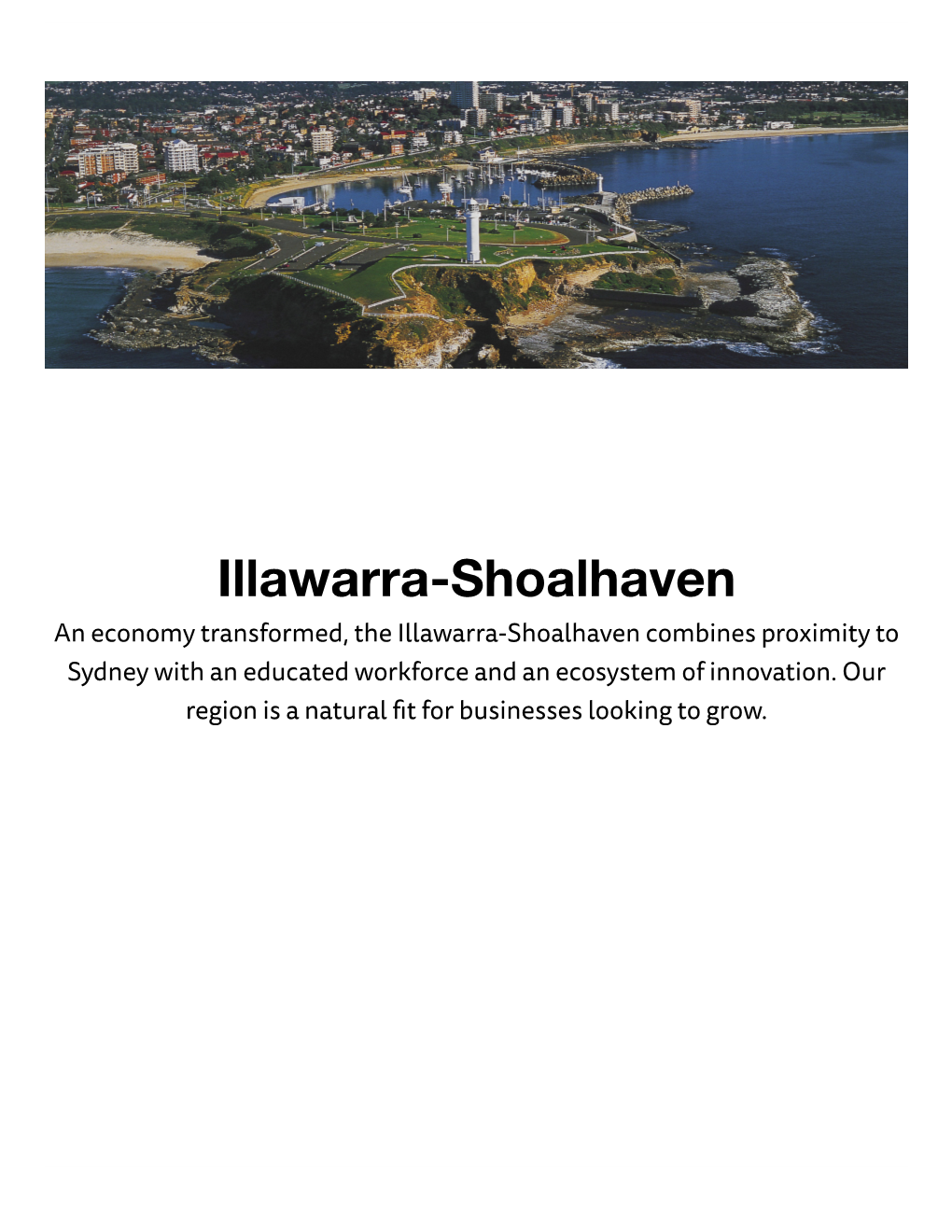 Illawarra-Shoalhaven | Invest Regional