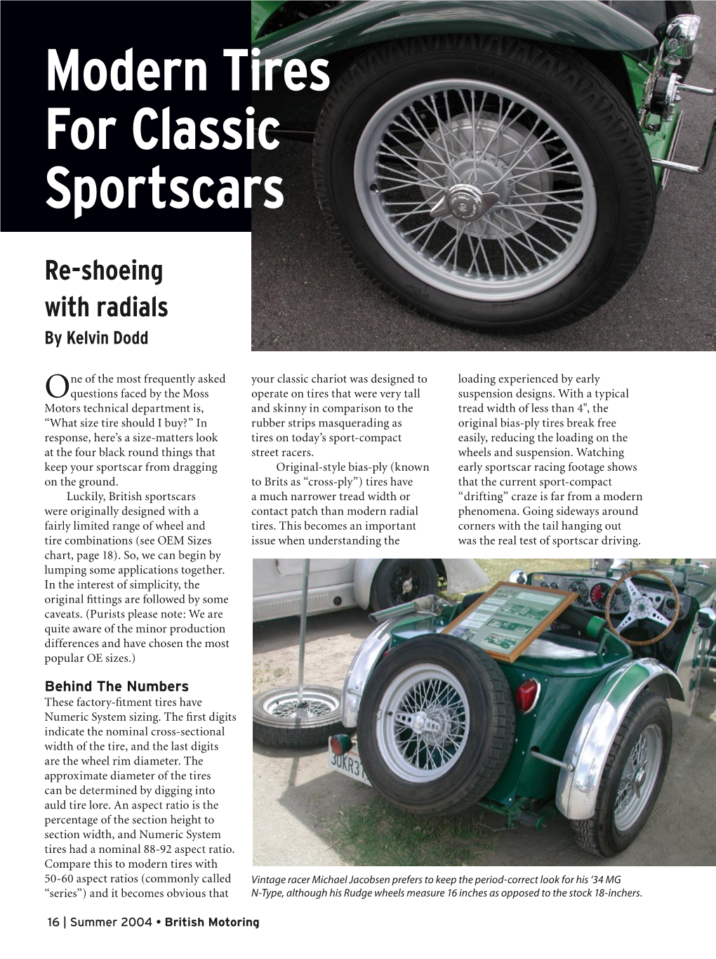 Modern Tires for Classic Sportscars