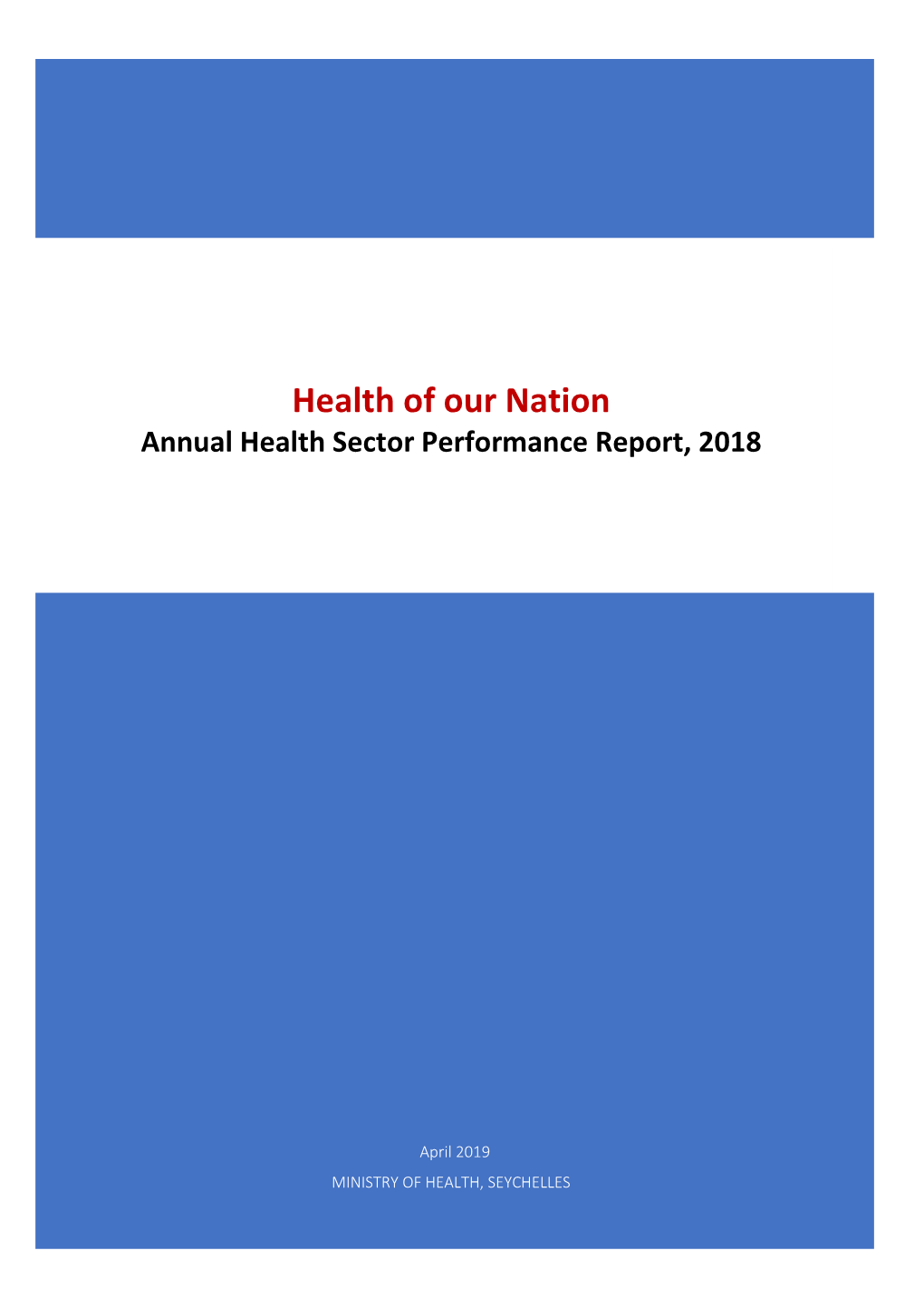 2018 Annual Health Sector Performance Report-Full Version