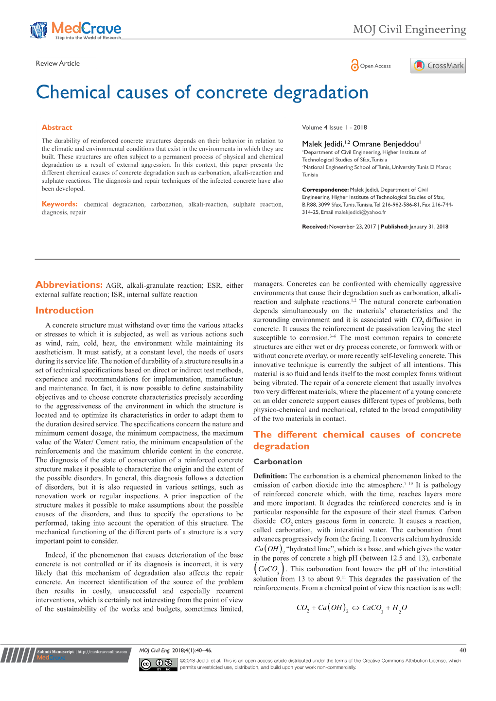 Chemical Causes of Concrete Degradation