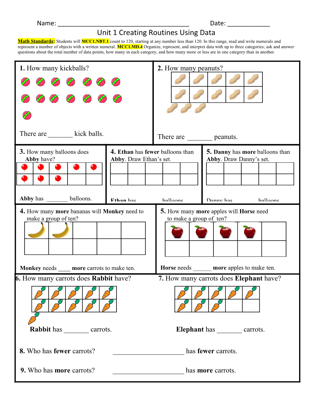 Unit 1 Creating Routines Using Data