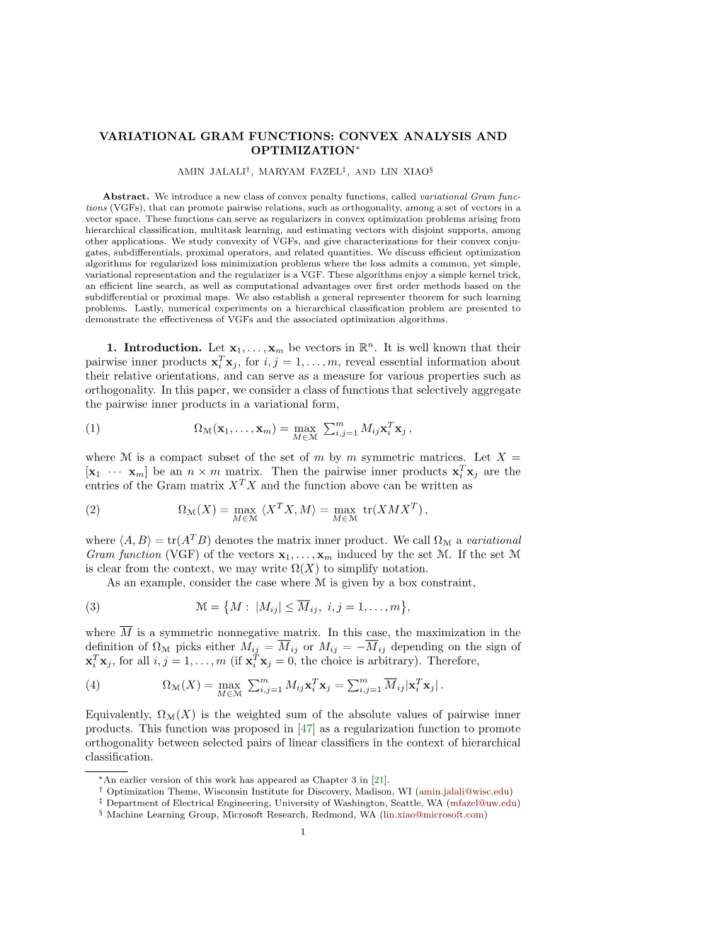 Variational Gram Functions: Convex Analysis and Optimization∗