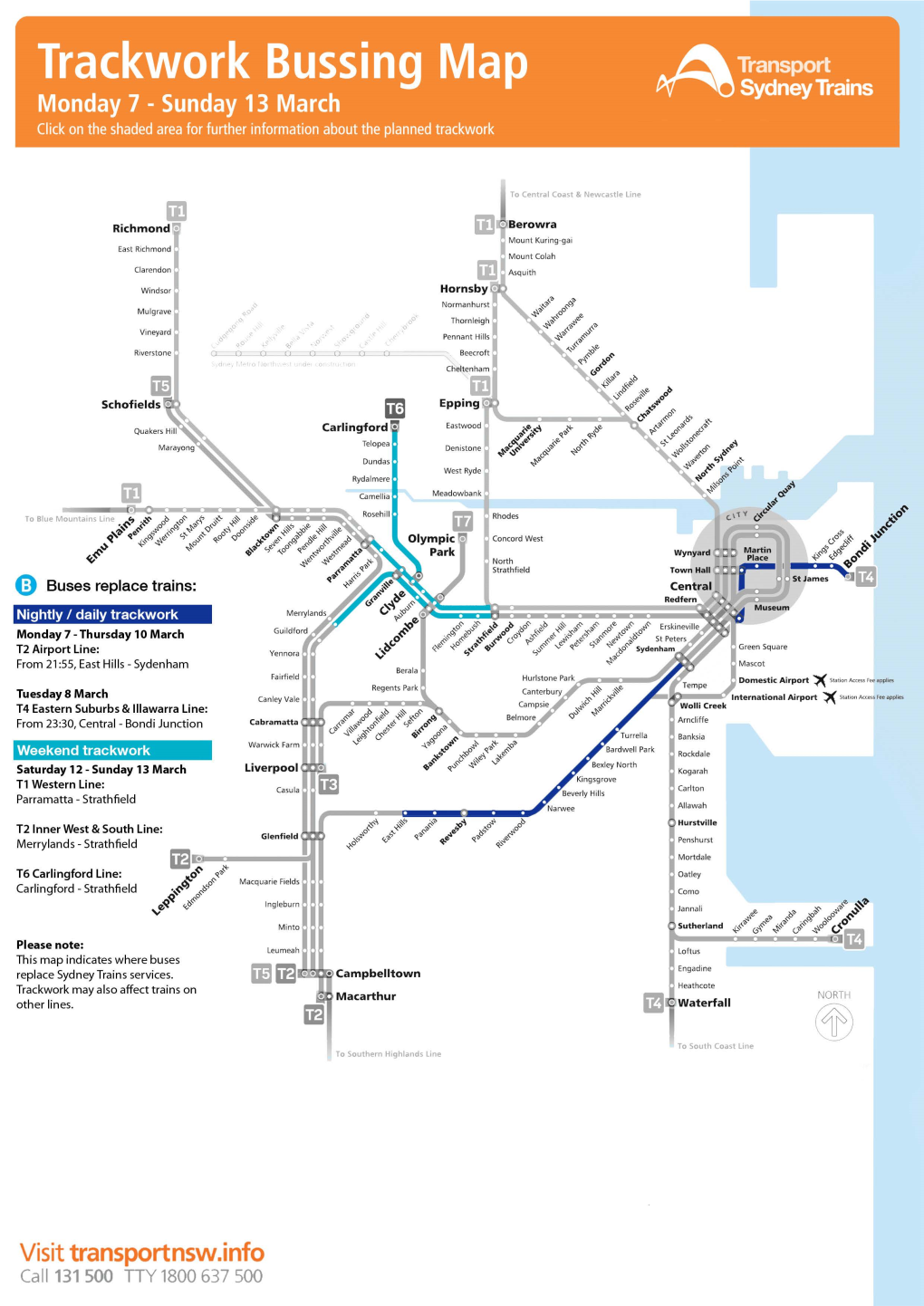 Trackwork Bussing Map Monday 7