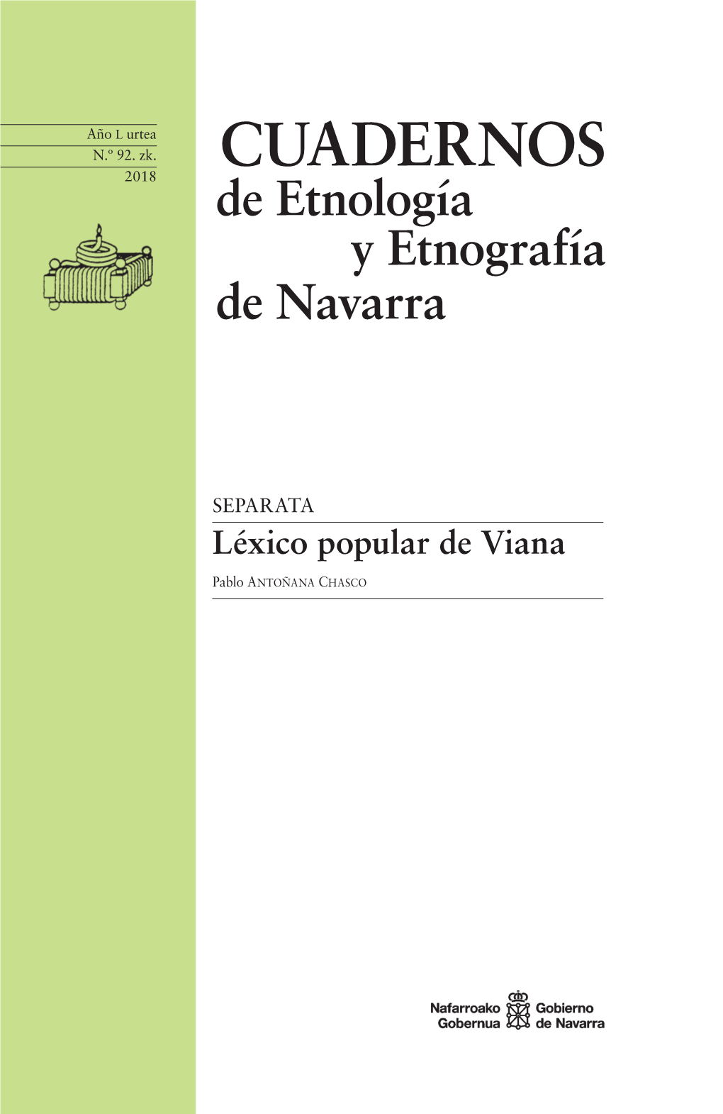 CUADERNOS 2018 De Etnología Y Etnografía De Navarra