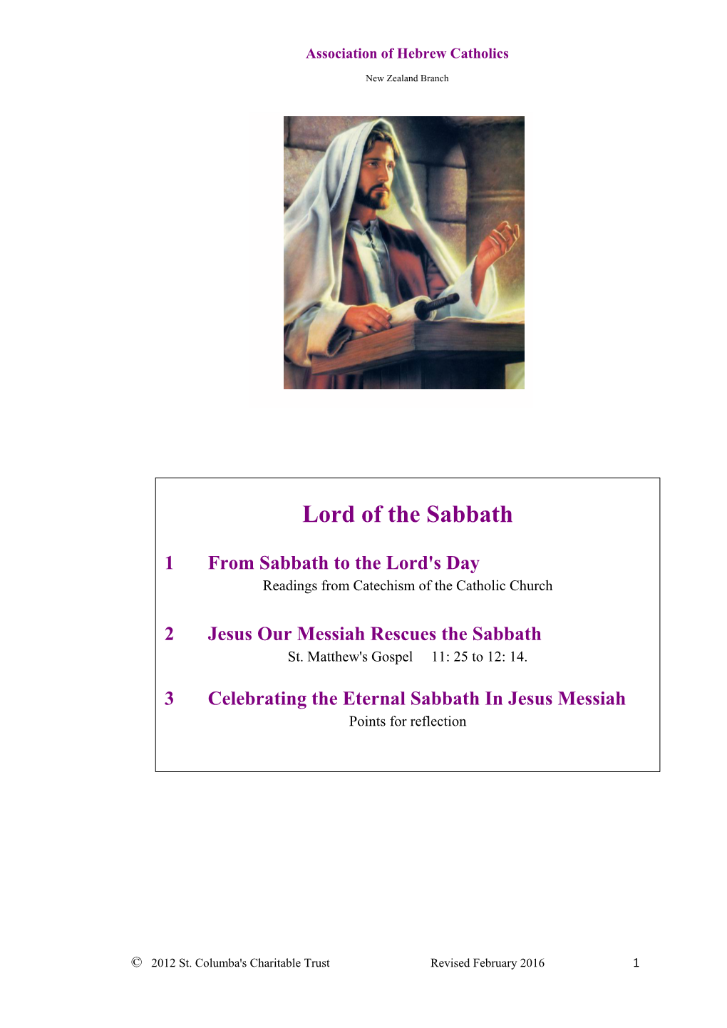 Lord of the Sabbath