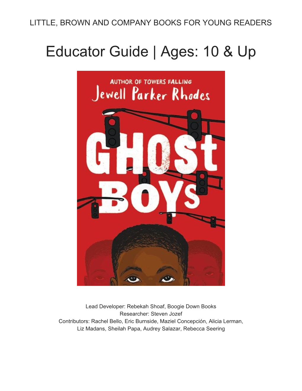 Ghost Boys Educator's Guide