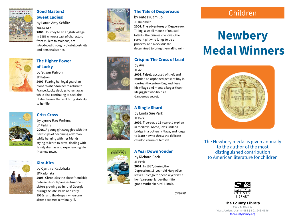 Newbery Medal Winners