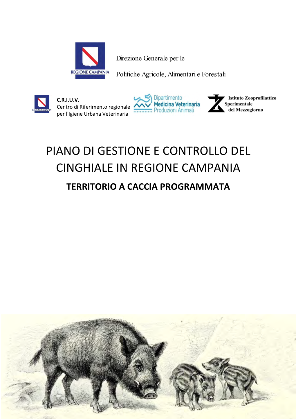 Piano Di Gestione E Controllo Del Cinghiale in Regione Campania Territorio a Caccia Programmata