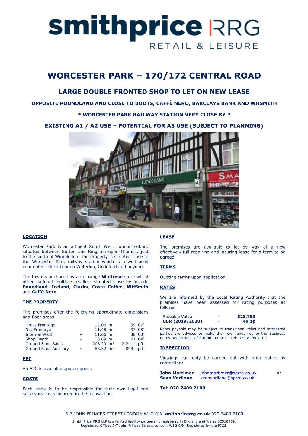 Worcester Park – 170/172 Central Road