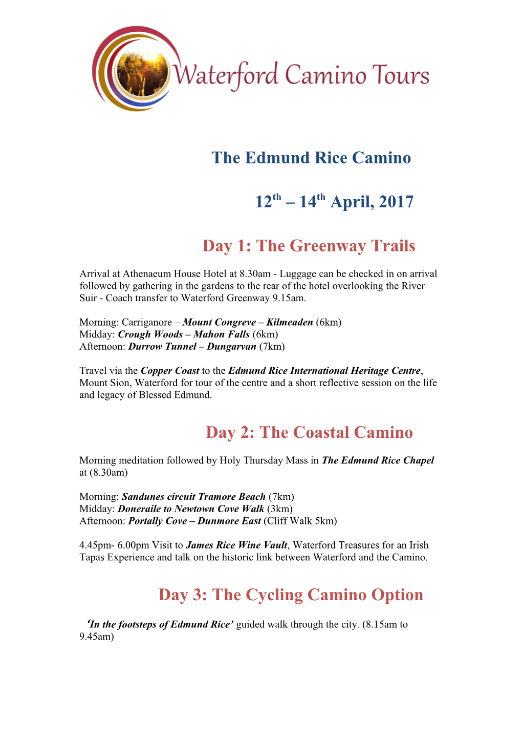 The Edmund Rice Camino