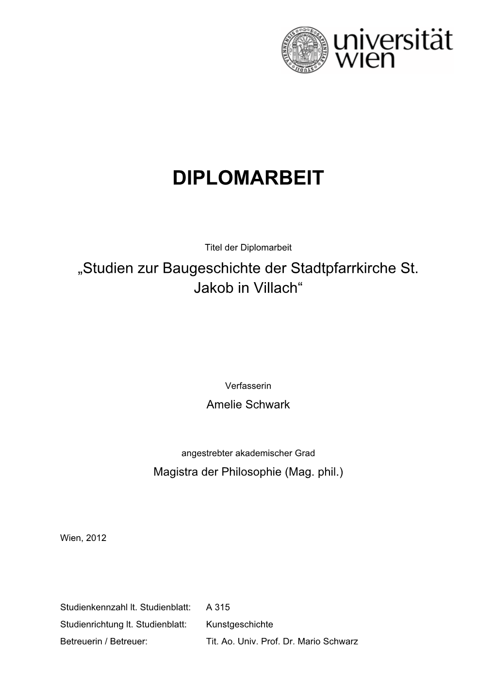 Diplomarbeit