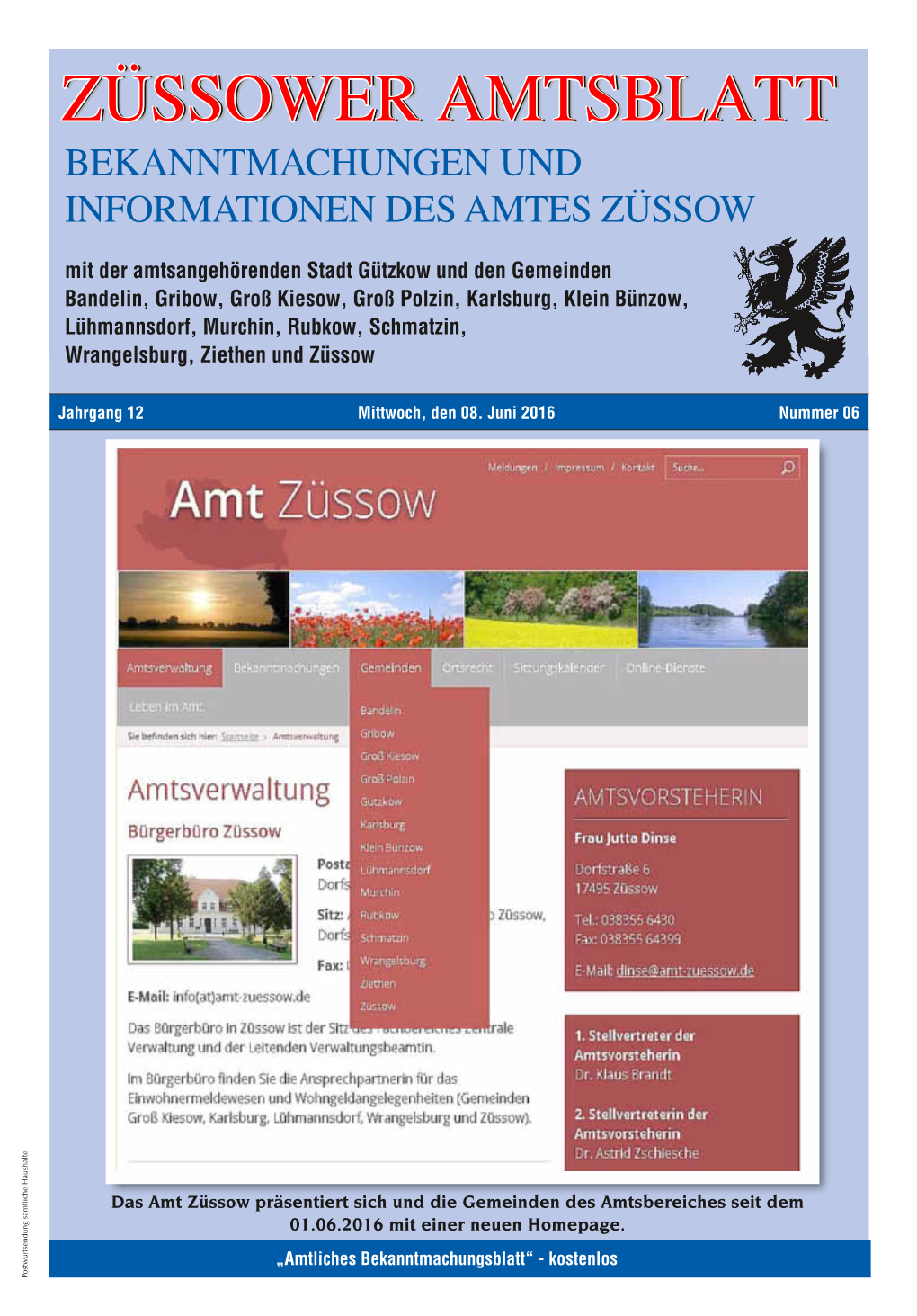 Züssower Amtsblatt Züssower