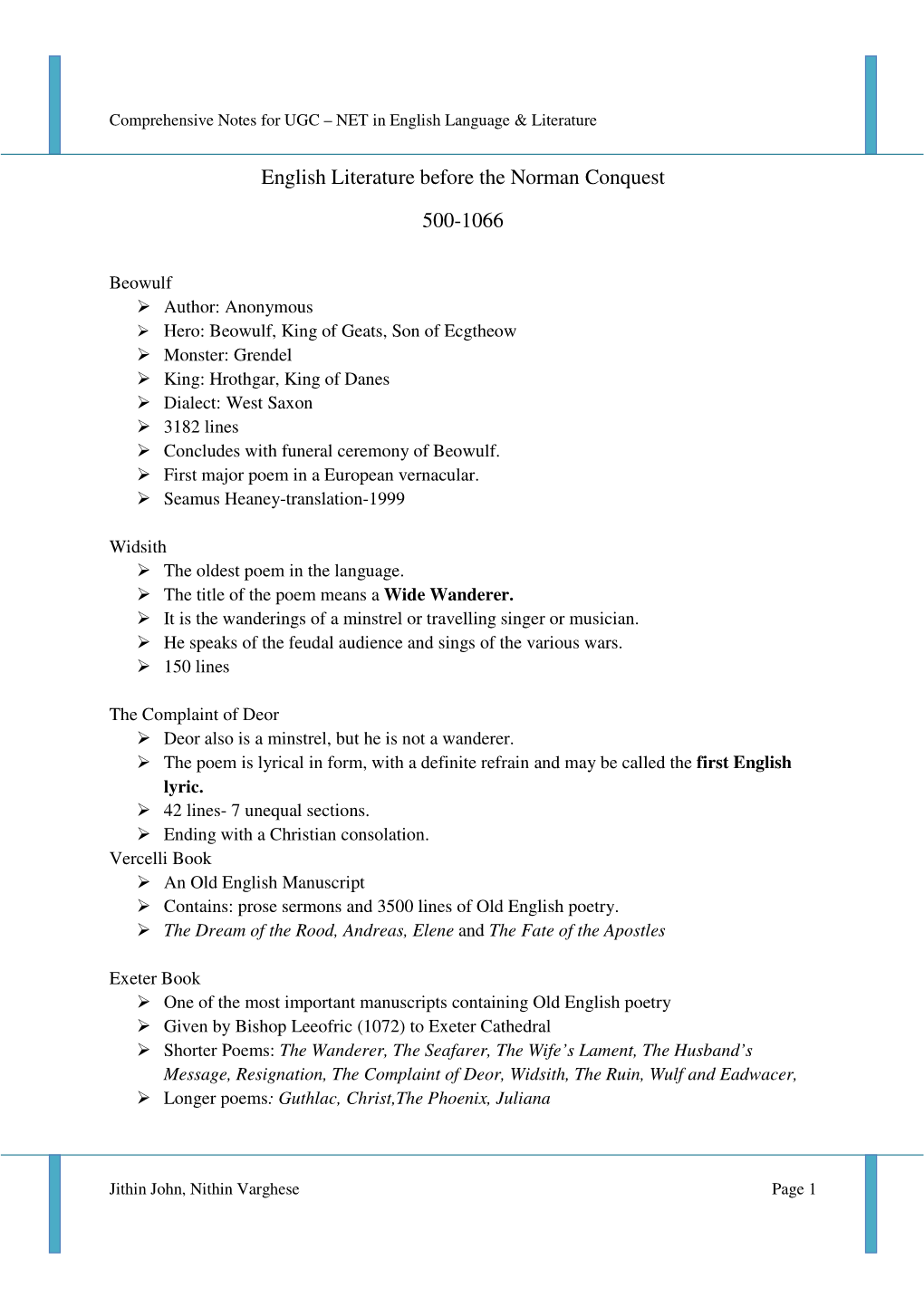 English Literature UGC NET Complete Notes Pdf.Pdf