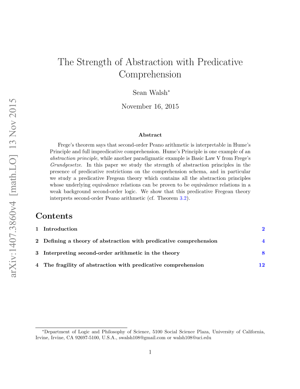 The Strength of Abstraction with Predicative Comprehension Arxiv