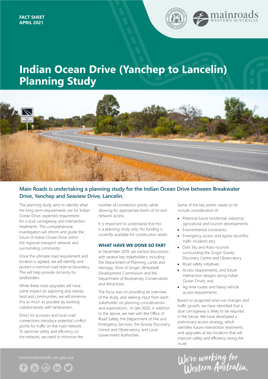 Indian Ocean Drive (Yanchep to Lancelin) Planning Study