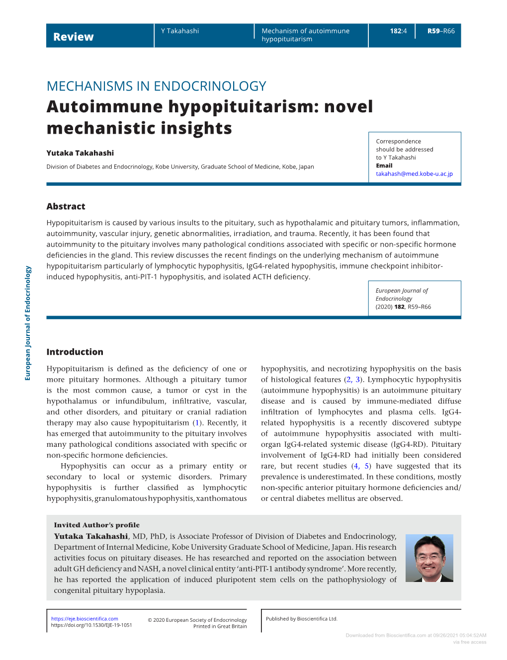 Autoimmune Hypopituitarism