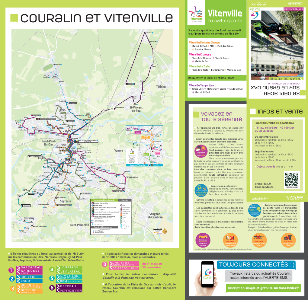 Couralin Et Vitenville La Navette Gratuite La Navette Gratuite 3 Circuits Quotidiens Du Lundi Au Samedi (Sauf Jours Fériés), En Continu De 7H À 20H