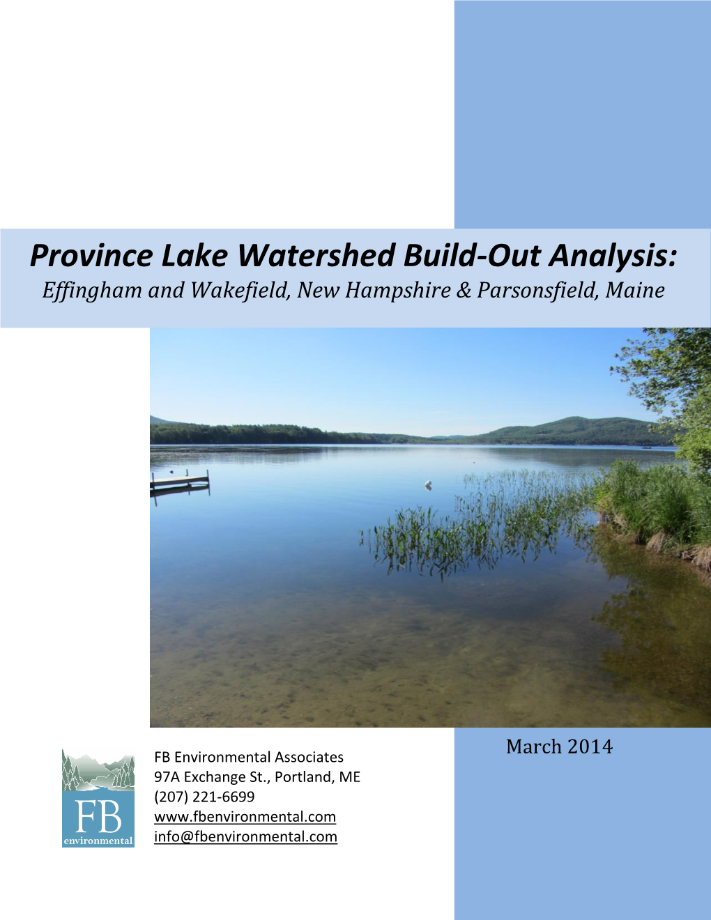 Province Lake Buildout Analysis
