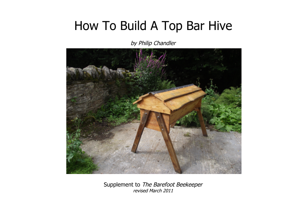 How to Build a Top Bar Hive