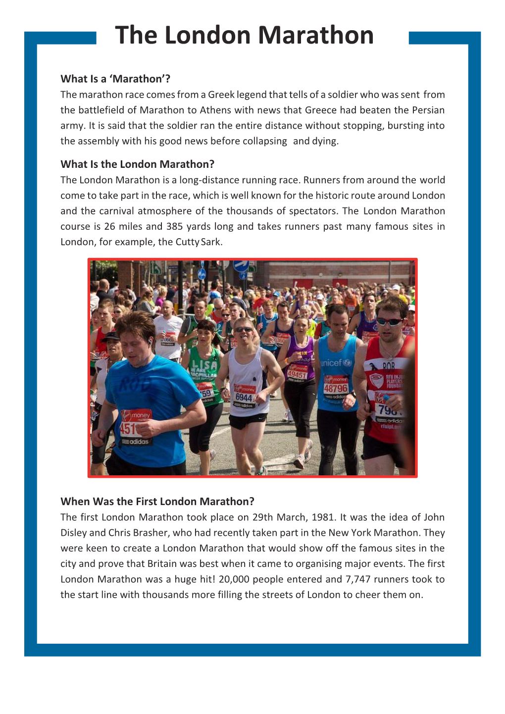 The London Marathon