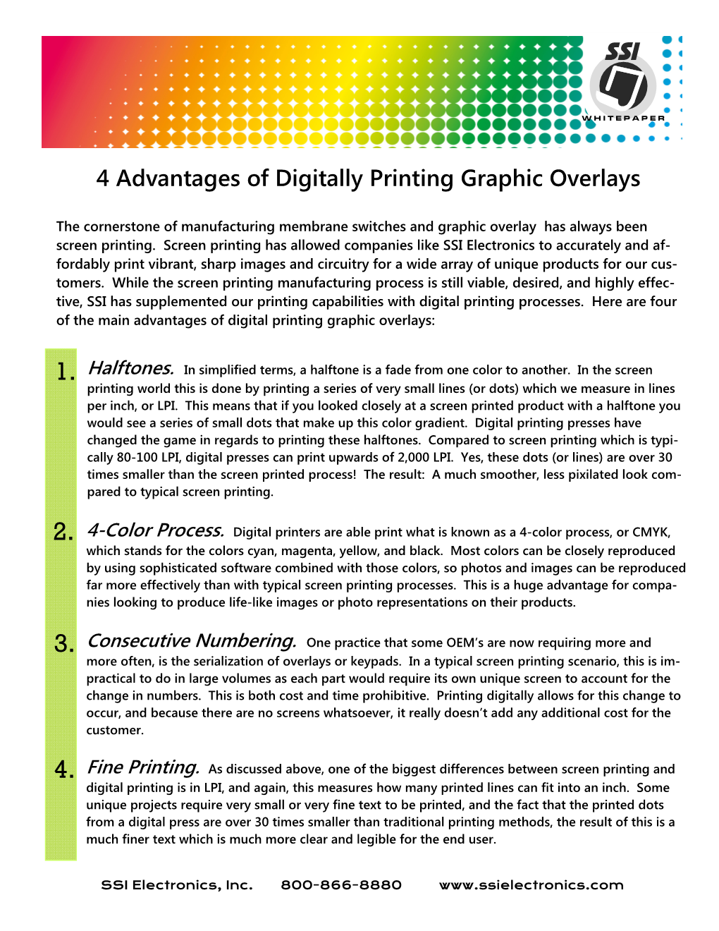Digital Printing Advantages