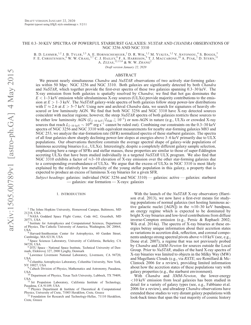 The 0.3-30 Kev Spectra of Powerful Starburst Galaxies: Nustar And