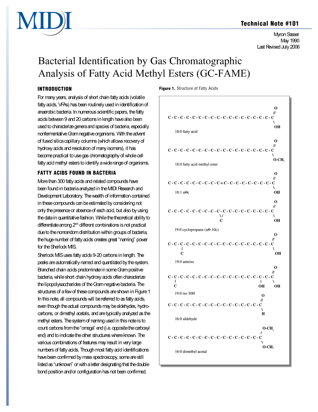 Bacterial Identification by Gas Chromatographic Analysis of Fatty Acid Methyl Esters (GC-FAME)