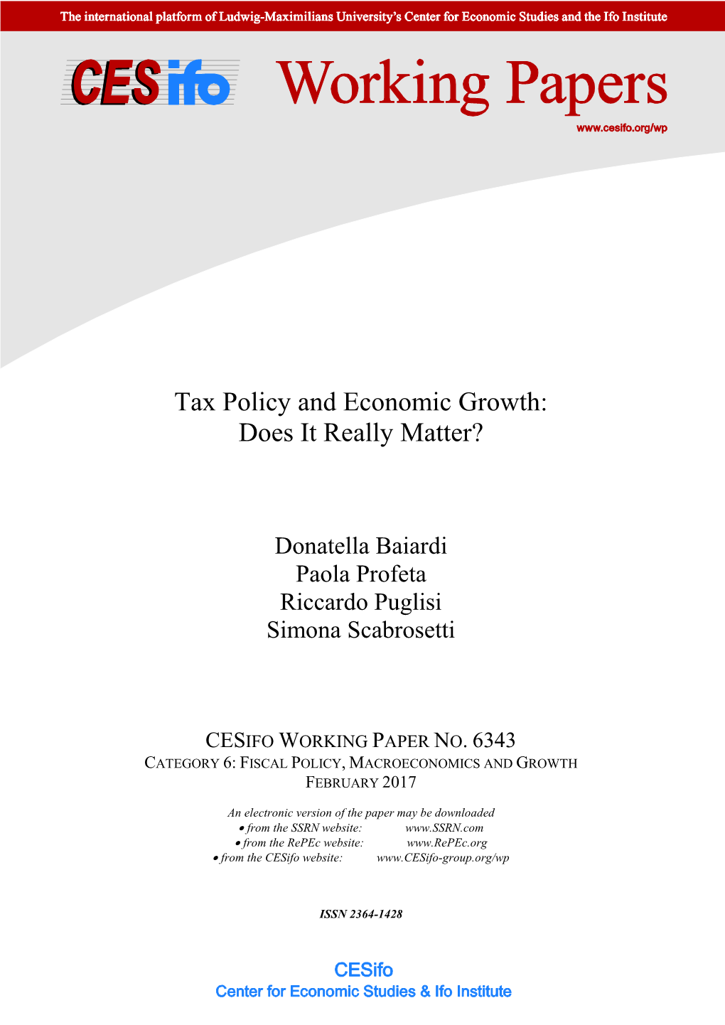 Tax Policy and Economic Growth: Does It Really Matter?