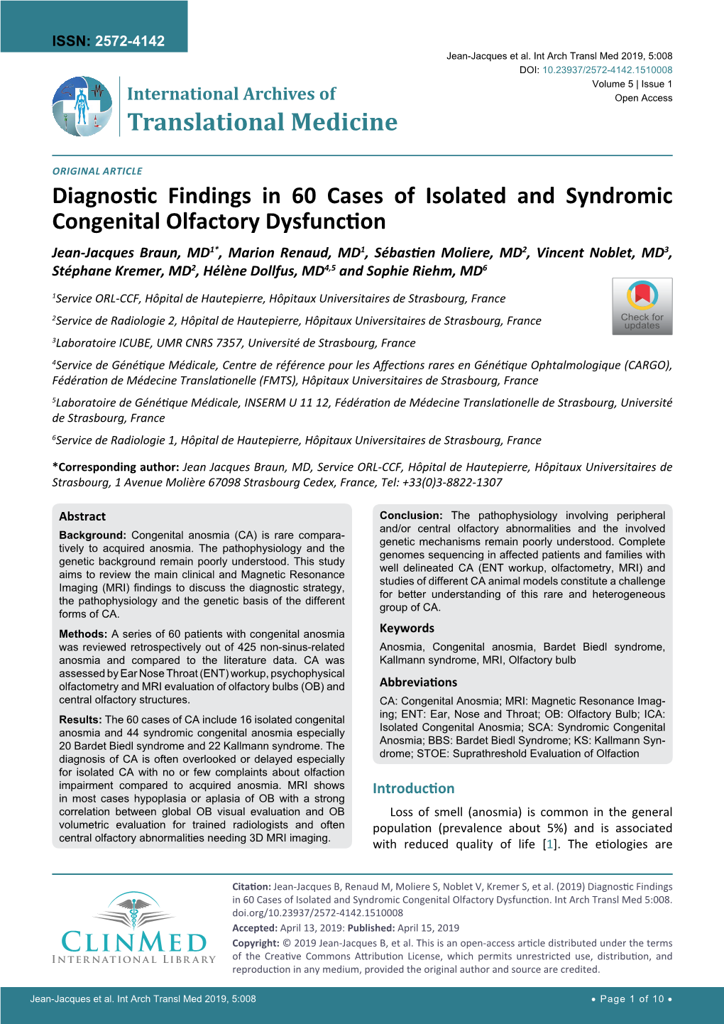 Diagnostic Findings in 60 Cases of Isolated and Syndromic Congenital