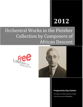 Sheet Music List by Composers of African Descent