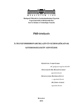 Phd-Értekezés