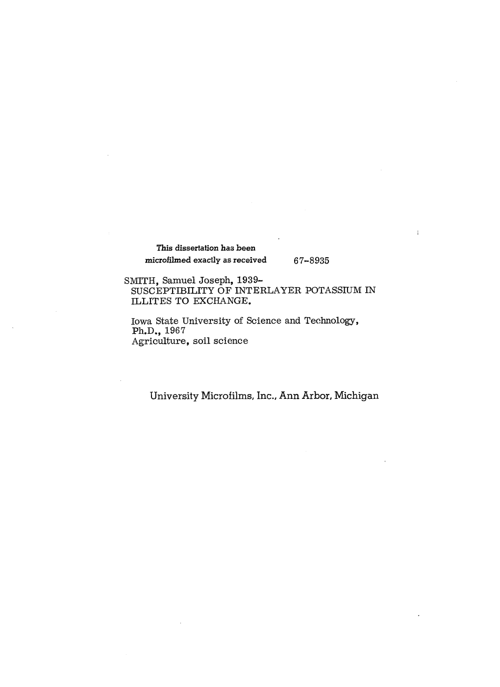 Susceptibility of Interlayer Potassium in Illites to Exchange