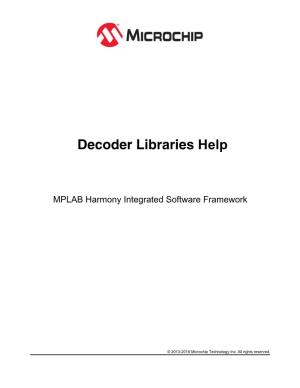 Decoder Libraries Help