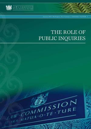 The Role of Public Inquiries