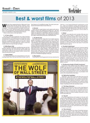 Best & Worst Films of 2013