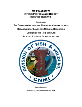 Mp F14af01279 Interim Performance Report Fisheries Research