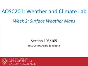 AOSC201: Weather and Climate Lab Week 2: Surface Weather Maps