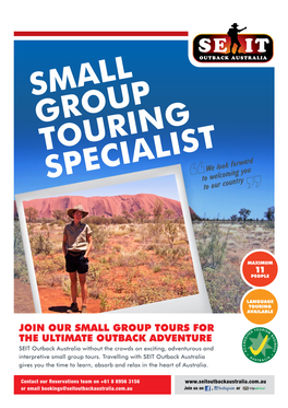 Small Group Touring Specialist