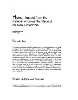 Human Impact from the Paleoenvironmental Record on New Caledonia V 253